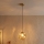 Candelabru suspendat pe cablu CRISTAL 1xE14/15W/230V alamă/bej fumuriu