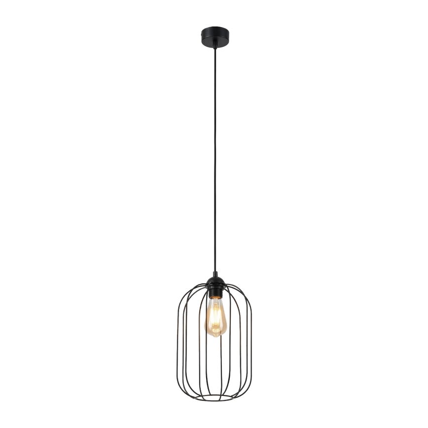 Candelabru suspendat pe cablu DESTELLO, 1x E27, 15W, 230V, Ø 21 cm, negru