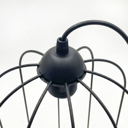 Candelabru suspendat pe cablu DESTELLO, 1x E27, 15W, 230V, Ø 21 cm, negru