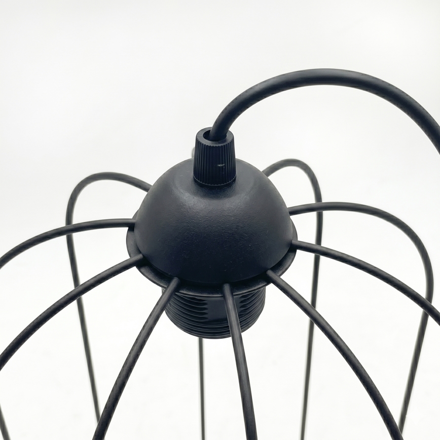 Candelabru suspendat pe cablu DESTELLO, 1x E27, 15W, 230V, Ø 21 cm, negru