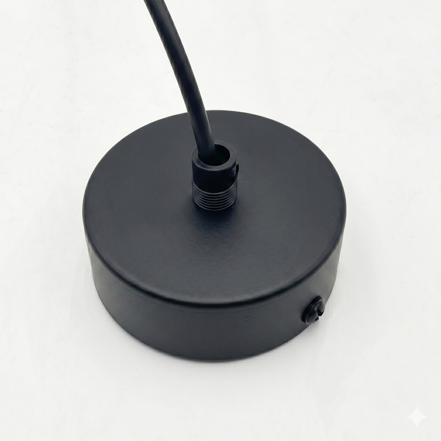Candelabru suspendat pe cablu DESTELLO, 1x E27, 15W, 230V, Ø 21 cm, negru
