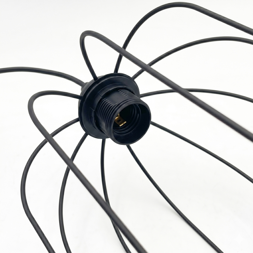 Candelabru suspendat pe cablu DESTELLO, 1x E27, 15W, 230V, Ø 21 cm, negru