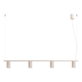 Candelabru suspendat pe cablu KARBON 4xGU10/10W/230V crem