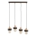 Candelabru suspendat pe cablu LARSO 4xE27/15W/230V negru/bej
