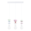 Candelabru suspendat pe cablu LUMIO 3x E27/15W/230V, multicolor