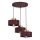 Candelabru suspendat pe cablu MARTI, 3 x E27, 15 W, 230 V, burgundiu/auriu