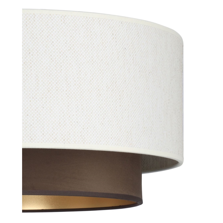 Candelabru suspendat pe cablu NATIA 1xE27/60W/230V Ø 45 cm alb/maro