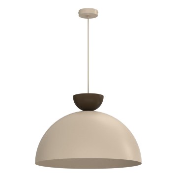 Candelabru suspendat pe cablu NEVIS 1xE27/15W/230V diam. 50 cm bej