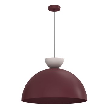 Candelabru suspendat pe cablu NEVIS 1xE27/15W/230V Ø 50 cm bordo