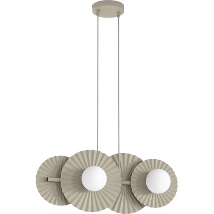 Candelabru suspendat pe cablu UMBRA 4xG9/8W/230V bej