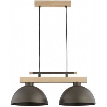 Candelabru suspendat pe cablu VERTA, 2 x E27, 15 W, 230 V, maro/bej