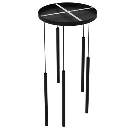 Candelabru suspendat pe cablu YORU, 8 x G9, 8 W, 230 V, negru