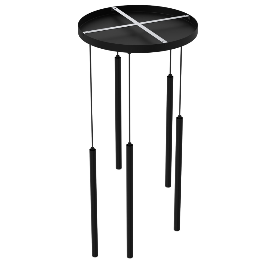 Candelabru suspendat pe cablu YORU, 8 x G9, 8 W, 230 V, negru