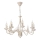 Candelabru suspendat pe lanț ANTON 8xE14/60W/230V, finisaj alb patinat