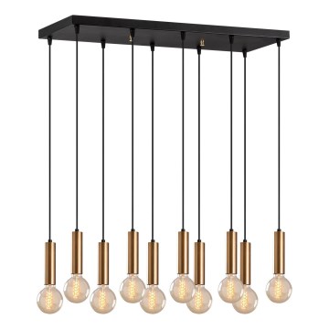 Candelabru TEMPO pe cablu, 10 x E27, 40 W, 230 V, auriu