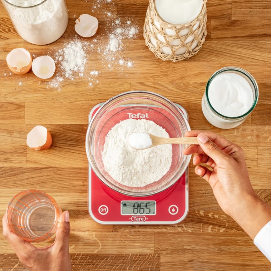 Cântar de bucătărie OPTISS CUPCAKES 2xAAA roșu Tefal