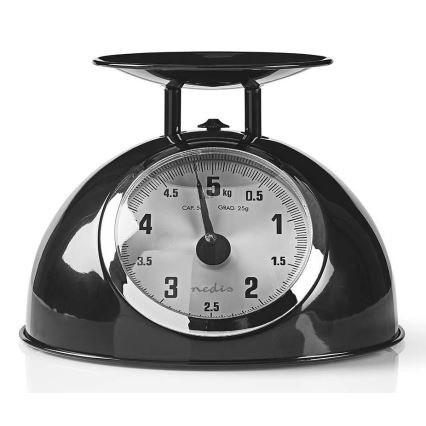 Cântar retro de bucătărie cu bol negru