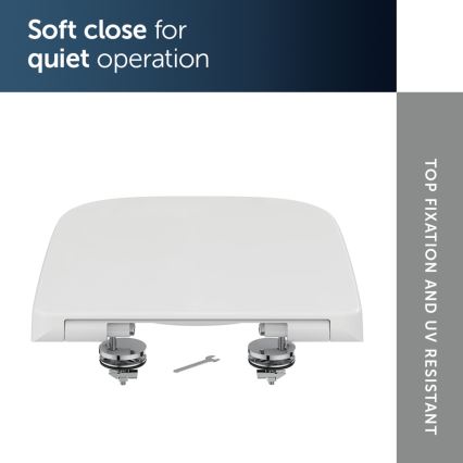 Capac de WC Ideal Standard I.LIFE B T468301, cu închidere silențioasă, alb