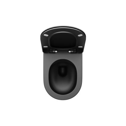 Capac WC Ravak X01795 SoftClose CHROME, negru