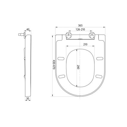Capac WC Sapho TURKU SoftClose, alb