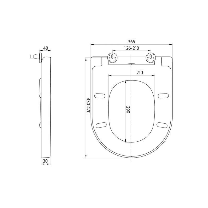 Capac WC Sapho TURKU SoftClose, alb