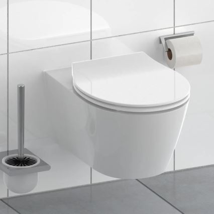 Capac WC SLIM WHITE, cu închidere SoftClose, din duroplast - Schütte 82700