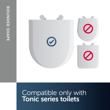 Capac WC TONIC Ideal Standard K706101 – alb, cu închidere lentă (SoftClose)