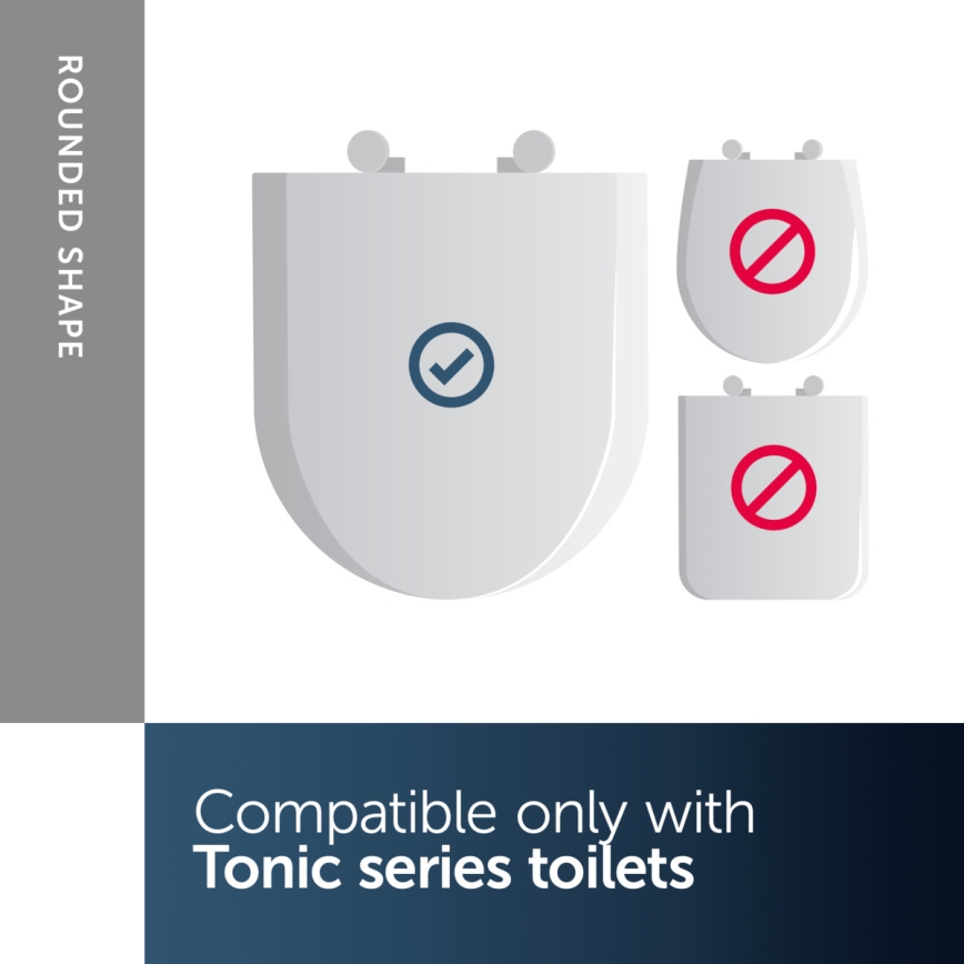 Capac WC TONIC Ideal Standard K706101 – alb, cu închidere lentă (SoftClose)