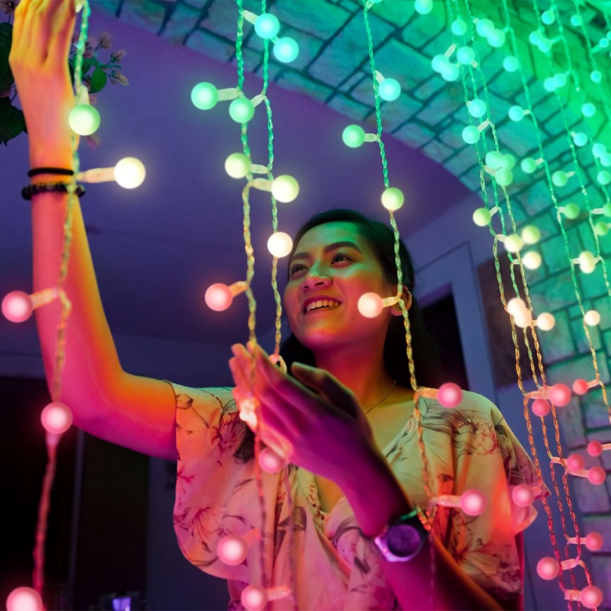 Capace terminale decorative din silicon MINI CAPS 100 buc. Twinkly