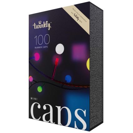 Capace terminale decorative din silicon MINI CAPS 100 buc. Twinkly