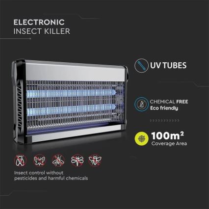 Capcana electrică pentru insecte 2x15W/230V pentru suprafață de 100m2