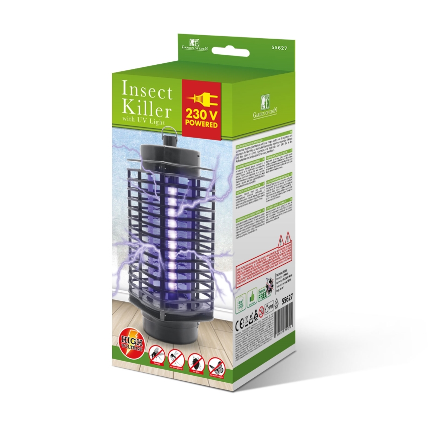 Capcană electrică UV pentru insecte 1,2W/230V negru