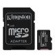 Card de memorie MicroSDXC 128GB Canvas Select Plus U1 100MB/s Kingston + adaptor SD