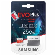 Card de memorie MicroSDXC 256GB EVO+ U3 100MB/s Samsung + adaptor SD