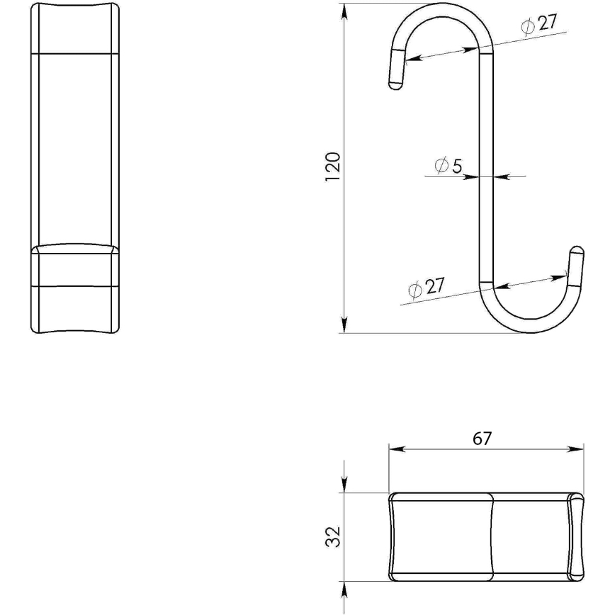 Cârlig de radiator Gedy alb/termoplastic