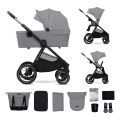 Cărucior de copii combinat 2 în 1 KINDERKRAFT NEA 2 Platinum grey