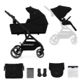 Cărucior de copii combinat 2 în 1 KINDERKRAFT SELECT YOXI Pure black