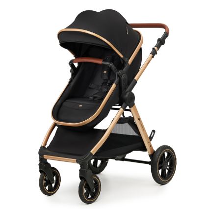 Cărucior de copii combinat 3 în 1 KINDERKRAFT ESME Pure black + scaun auto MINK PRO