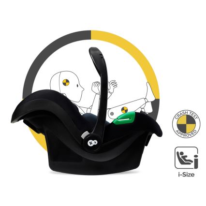 Cărucior de copii combinat 3 în 1 KINDERKRAFT ESME Pure black + scaun auto MINK PRO