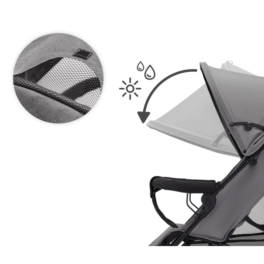 Cărucior de copii KINDERKRAFT TIK Stone grey