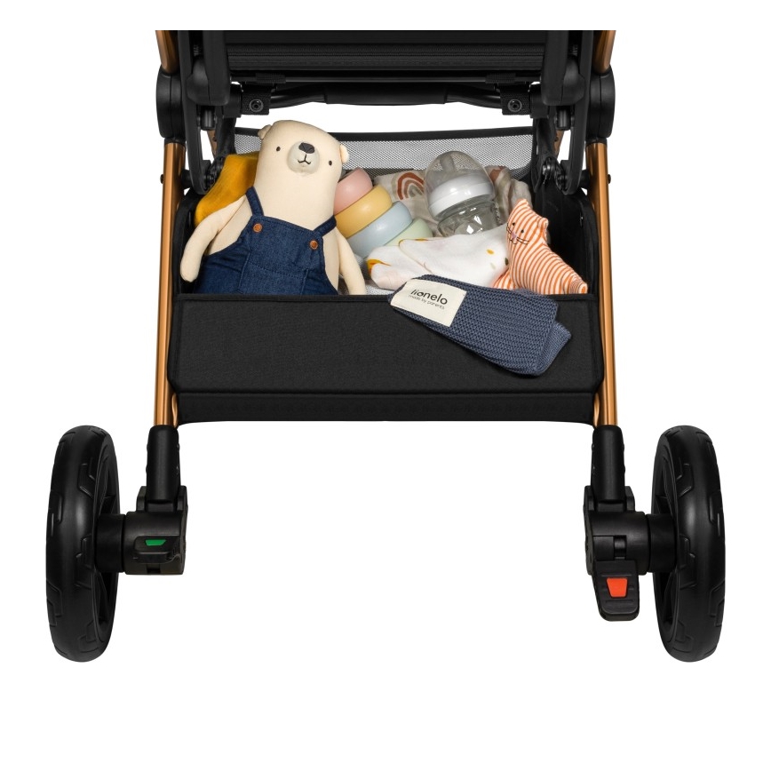 Cărucior de copii Lionelo CLOE negru/auriu