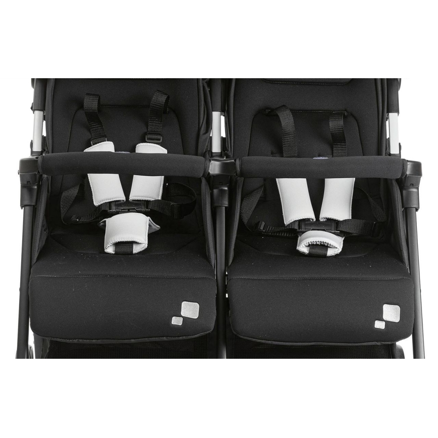Cărucior de copii pentru gemeni Chicco OHLALA TWIN Black Night negru