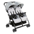 Cărucior de copii pentru gemeni Chicco OHLALA TWIN Silver Cat argintiu