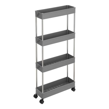 Cărucior de depozitare pe roți MARGE, gri