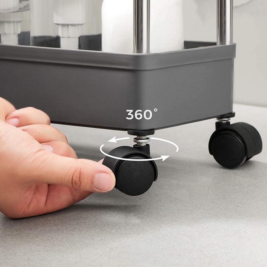 Cărucior de depozitare pe roți MARGE, gri