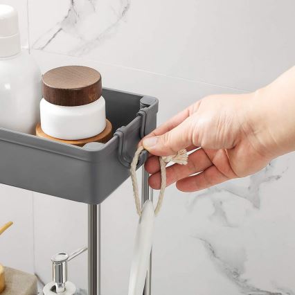 Cărucior de depozitare pe roți MARGE, gri