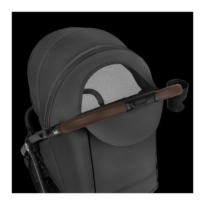 Cărucior Lionelo INGRID gri închis/negru