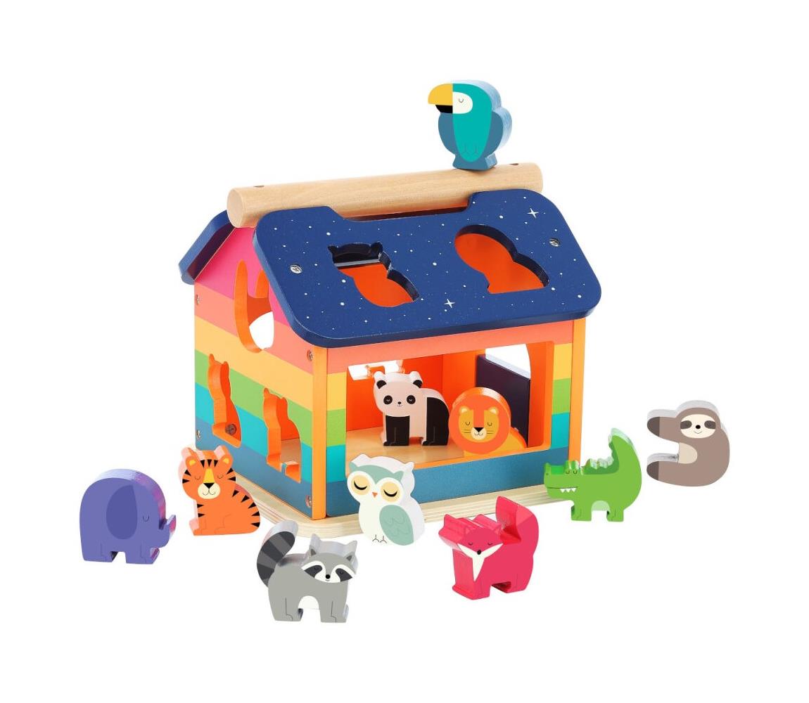 Rainbow house with Vilac pieces
