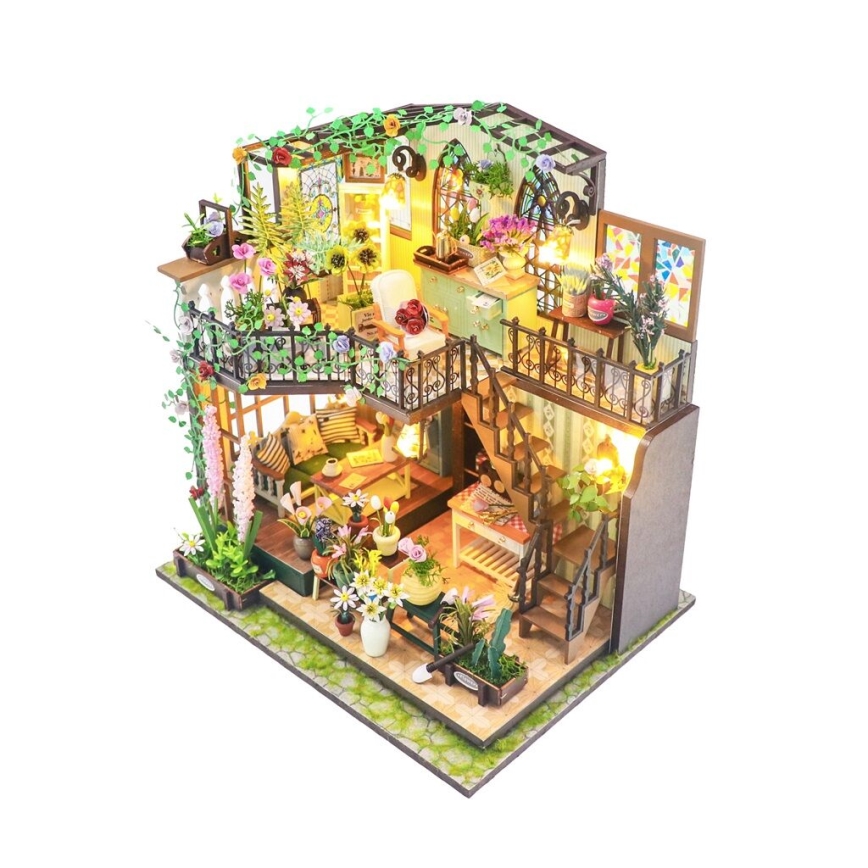 Casă miniaturală 2Kids Toys Casa cu flori a lui Darcy 2xAAA