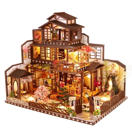 Casă miniaturală 2Kids Toys vilă îmbelșugată cu sakura 2xAAA